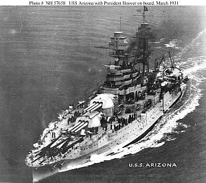Click image for larger version

Name:	USS Arizona with President Hoover on board.jpg
Views:	1061
Size:	156.2 KB
ID:	243346