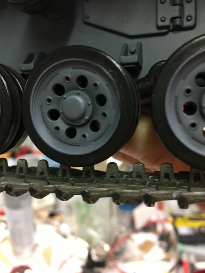 Amount of track tension sag