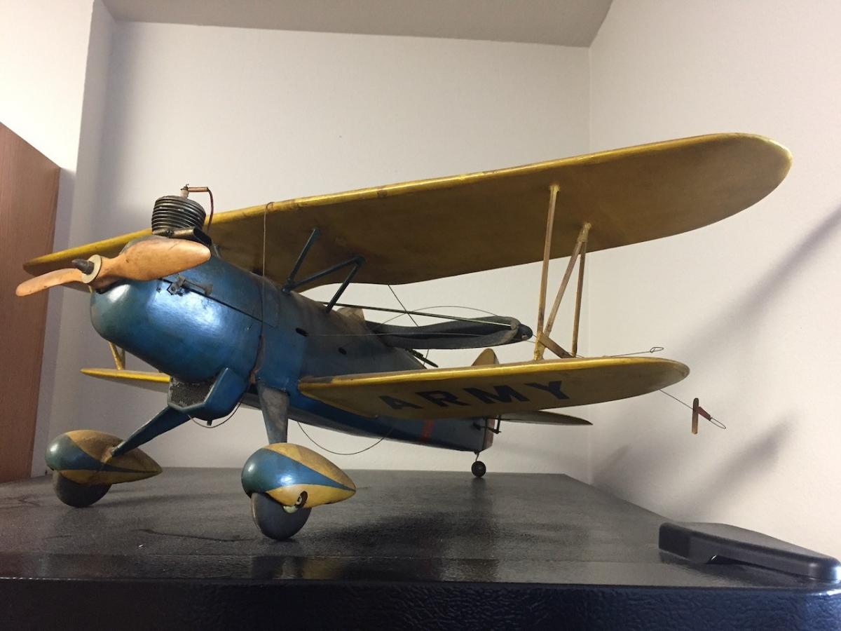 1940s Vintage Line Controlled Bi-Plane