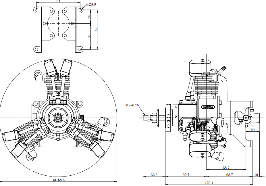 Click image for larger version  Name:	Saito FG19R3 Size Drawing.png Views:	0 Size:	167.2 KB ID:	315369