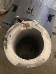 the end of the exhaust cone that had to be cut for break down