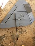 Showing the spar before being inserted into the wing