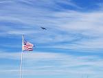John's B-17 & Old Glory yesterday