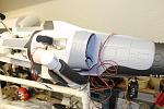 The red and green lights will go on the side of the intake per the prototype. The other wires coming over from the cockpit are just the other red beacon and the white strobes.
