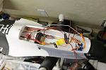 Yellow pack is the light controller.  Toward the back of the bay is the Frysky current sensor.  Also installed a ZTW 10A BEC.