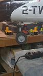 T45 Dual wheel shock absorbing nosewheel strut.  These are 2" wheels but you could use any size you want.