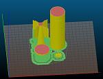 The fin and nose require a lot of support material due to the overhangs.