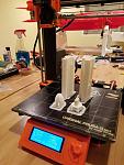 Print head shows how tall the parts should have gone. Will have to slice it into more sections, or build in some supports for a tall print