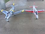 Got in a few flights on the f86 and rebel this morning both flew great in the 14 mph wind