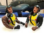 Pilot and gunner painted up and ready for duty