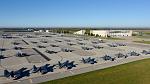 F-22 Raptors and T-38 Talons sitting out the storm at Rickenbacker Airport  and ANG Refueling Wing, Lockbourne OH