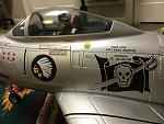 I put my father's and father in law's name on the jet as a tribute. My dad actually was the crew chief on the F86. My father in law was on the crew for the  Boeing B-52 Stratofortress