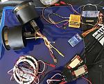 New 70mm 2210kV Inrunners, 100a ESCs, afterburners, 12 channel receiver with telemetry so I can program the functions to what I want.