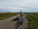 As can be seen, we have our choice pf grass, paved or dirt to land on.