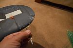 pitot removed showing brass stub tube glued into wing