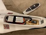 Receiver moved forward, battery moved aft.