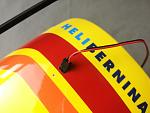 Insert the wire, then screw the LED mount onto the fuselage