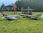 My buddy Ken's Air Force F-4 with my Marine F-4J