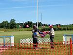 Raising the flag. Flew in Afghanistan. Signed by Wounded Warriors