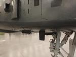 Antenna configuration on left side of aircraft at nose wheel
