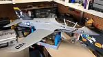 Yellow FreeWing 80mm AvantiS converted to warbird with Missiles and Bombs