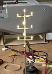 New brass mast with LED lighting