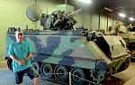 vet Vulcan TC; 'shocktrooper' at AAF Tank Museum in Danville VA, summer 2019