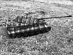 My Henglong King Tiger with Porsche turret 3888 in black in white.