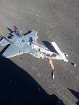 F35.   Learned a lot tday.  No wing rock without gyro.    It's fast. But. Maybe to much epoxy 1 side.   Thought I had ailerons right. But 15. Mm. Way too much.    Rolled by mistake. Lots.            Could not get it to fly. Straight. Without rolling.  Extremely    sensitive.     Learning lots    it won't beat me!!!!  Needs fuse 4 sure now.     I was so nervous. But in the air.     Just watching the plane. Found. Orientation easier.   This time