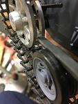 Better alignment now.  The plastic t is used to check the track alignment
