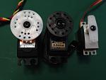 3 mini servos side by side