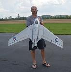 Dave's Beautiful DH108 kit bashed from a Vampire Foamy built up wings