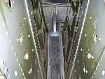 Walkway through the bomb bay. Pretty narrow!