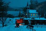 HO scale Christmas scene