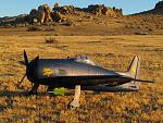 FlightlineRC 1200mm F8F-1 Bearcat in the Mojave Desert.