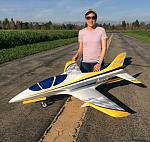 Pilot Evelyn with the Freewing 80mm Avanti S.