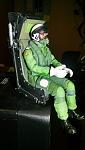 1/12th scale pilot for the LX A-10. 3d printed and hand painted. Can be custom made to 1/10 scale.