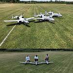 Three hawgs at Freestate Aeromodelers fly in today. This is our annual Airplanes of the World event. 13th time we have done this event.  Steve, me and Flash Jordan.