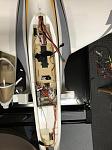 My RX locationi and showing the cavity aft of the battery floor where the RX battery is located.