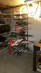 From top to bottom 
Neptune EDF with night lights
Neptune EDF 
FMS F4U CORSAIR 800MM 
FMS T-28 800MM 
A6M Zero with bomb drop 
E-flight T-28 1.2m
E-flight P-51 1.2m converted to run on 4s