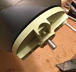 Back plate should press fit by hand onto shaft.