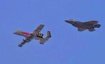 Full size A-10 and F-22 at the Selfridge Centennial Air Show this past weekend