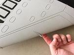 Finger tip placed 1/2in inside wing fence at wing leading edge.