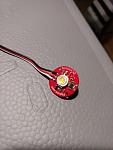 Strobe light for A-10. I only used the black and red leads as I took out the lights I had and soldered this one in place using JST connection s at the wing root.