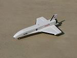 X-34. Drew the plans and built it out of blue foam. Has a rocket engine, E-12-0.  1/23rd scale