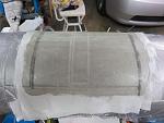Stretched Cling Wrap and waxed it then put three layers of 3oz cloth